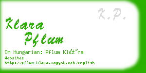 klara pflum business card